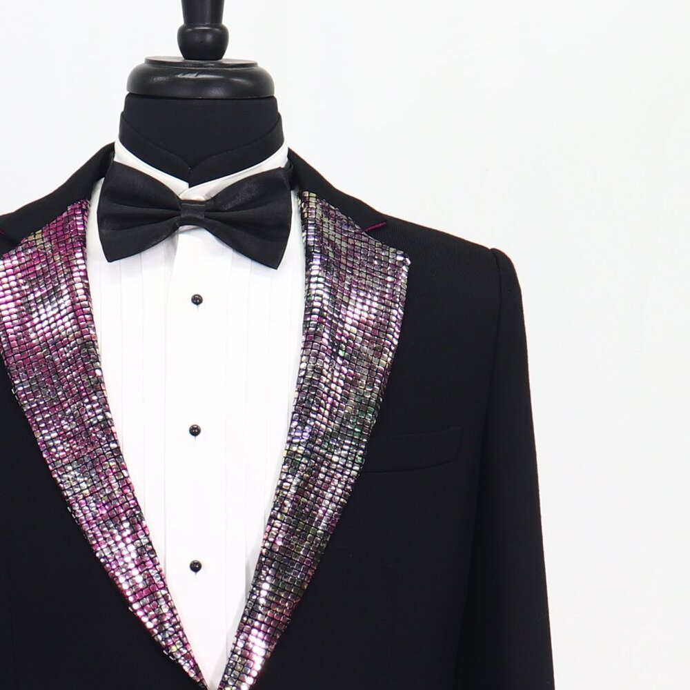 ETRO 40S Black Blazer Sport Coat Jacket 2-Button Solid Y897 - Picture 5 of 11